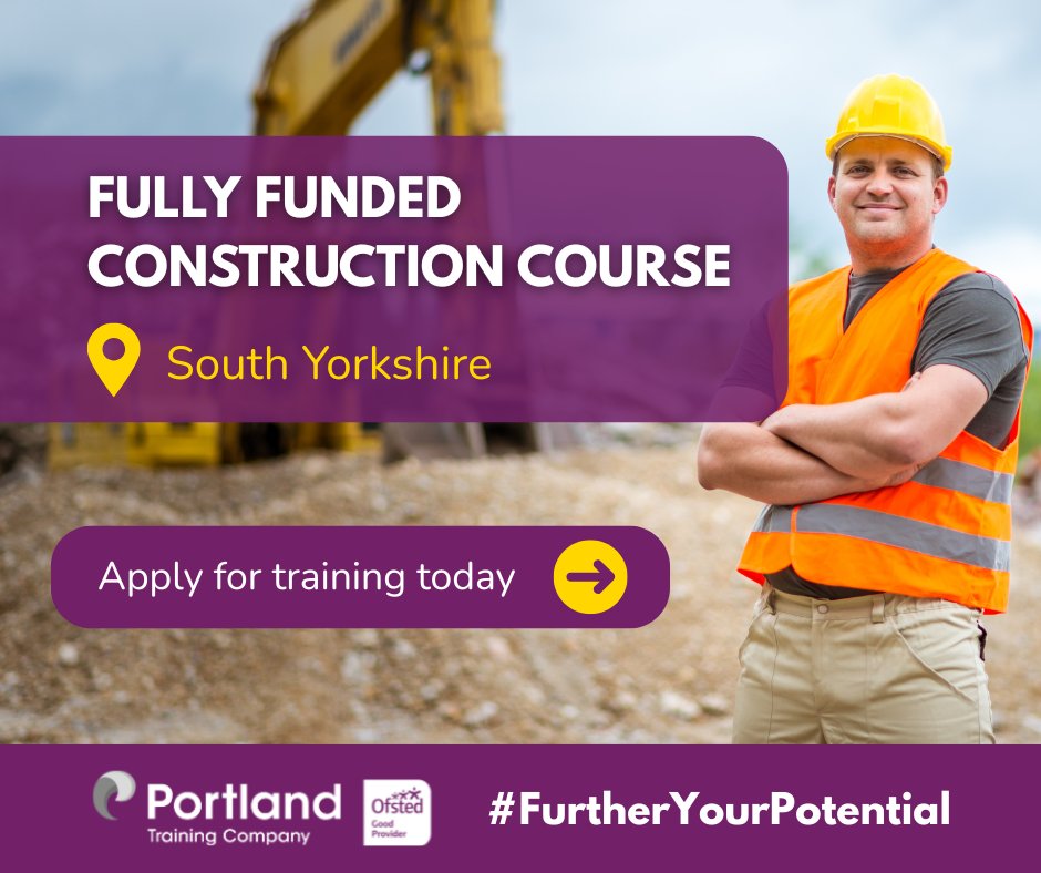 PortlandTrainCo's tweet image. 🚧 Want to start a career in construction?

✅ Learn essential site skills
 ✅ Get your Green CSCS Card - Free of charge
 ✅ Fully funded training, no cost to you

Spaces are limited - apply now: bit.ly/3yBpo9H 

#GreenCSCSCard #ConstructionJobs
