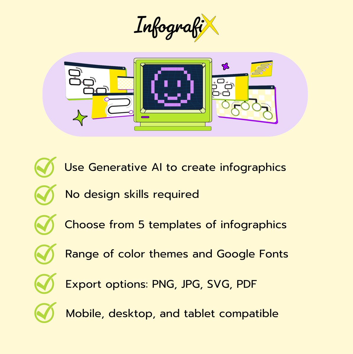QuarkNews's tweet photo. Create awesome infographics for free using AI π₯ Access Infografix on your mobile, desktop, or tablet through a web browser, or download the app from the Apple App Store or Google Play.
Check it out π https://t.co/brIU3xYvsz
#Infografix #InfographicGenerator #AIInfographics https://t.co/eOPMJzmrjn