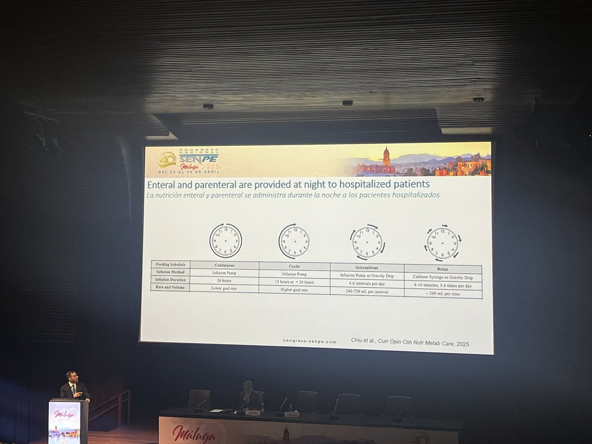 An extremely interesting presentation on the chronobiology of nutrition and the effect of nutritional support in the circadian cycle 📈📉 🌙☀️ I loved it! 👏🏼✨ <a href="/hsdash/">Hassan S Dashti</a> #SENPE2025 <a href="/SENPE_/">SENPE</a>