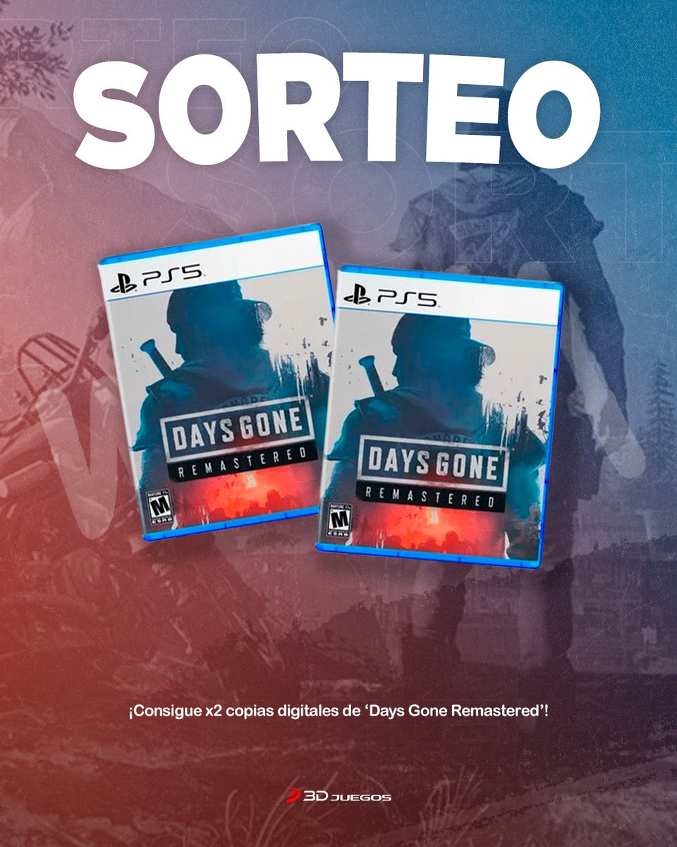 SORTEO 🔔 ¡Llévate una de las x2 copias digitales que sorteamos de Days Gone Remastered!

🔸 Síguenos <a href="/3djuegos/">3DJuegos</a> 
🔸 RT este tuit
🔸 Comenta y dinos qué es lo que más te gustó del juego

Dura 24h y solo España*