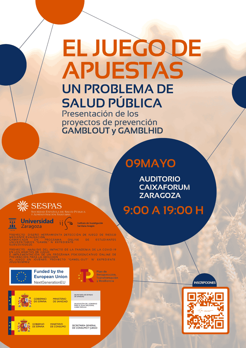 ➡️No te pierdas la Jornada “El juego de apuestas como problema de salud pública”, organizada conjuntamente por SESPAS, <a href="/IISAragon/">IIS Aragón</a> y <a href="/unizar/">Universidad Zaragoza</a>

🎲Un encuentro para entender el juego desde una perspectiva de salud pública: prevención, intervenciones, daños, contexto ambiental,