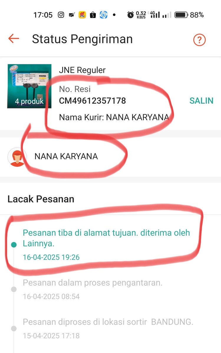 fivewen's tweet photo. CM49612357178 @JNE_ID @JNECare @ShopeeCare @ShopeeID pembeli mengaku belum menerima paket yang saya kirimkan, mohon ada pertanggung jawaban dari pihak JNE untuk segera menyelesaikan permasalahan ini. https://t.co/9T3Wz9kgab