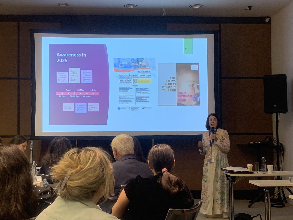 psorphil's tweet photo. Tonya Winders, President of Global Allergy & Airways Patient Platform, sharing some works for atopic eczema and urticaria.
#GSChampion2025 #GlobalSkin #RareDerm #AtopicEczema #Conference #Dermatology #Prague https://t.co/vul5xm8b3T