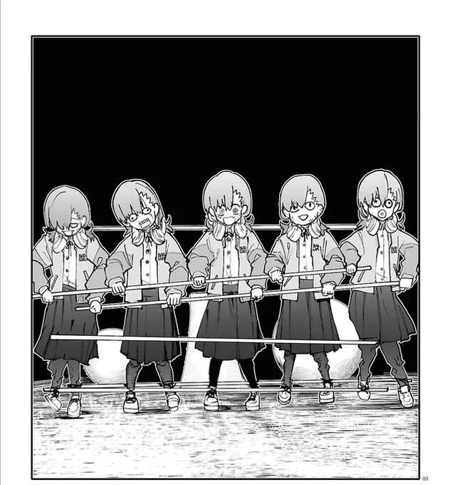 ダンジョンバンド4話扉絵です。何のMVオマージュかみなさんわかりますかね…?🐟 