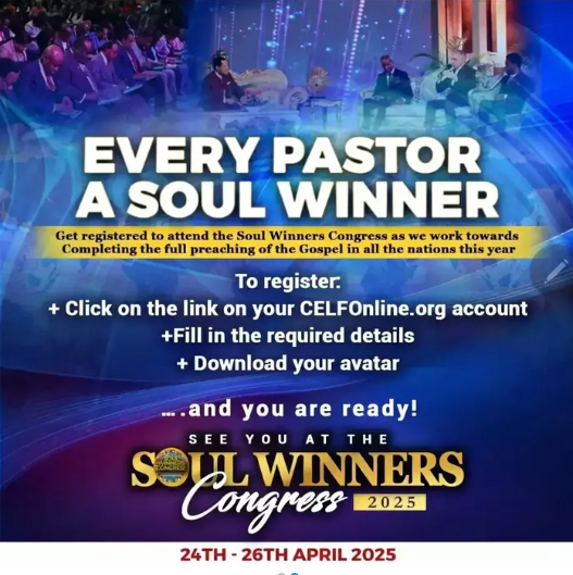 christemb_usa's tweet photo. “The number one job of the Christian is soul winning.” – Pastor Chris 💥✨
Let your steps today be guided by Heaven’s agenda. 
#PCLUSA #SoulWinnersCongress https://t.co/EBM9vy2SBu