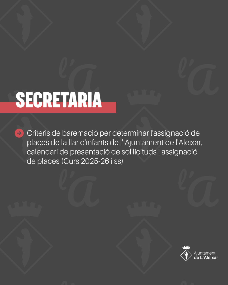 ajlaleixar's tweet photo. 💬 CONVOCATÒRIA DE PLE EXTRAORDINARI

Aquest dilluns, 28 d'abril, a les 19:00 h, es convoca un ple extraordinari a la Sala de Plens de l'Ajuntament.

❗ Tothom qui ho desitgi podrà assistir-hi com a públic.

#lAleixar #AjuntamentdelAleixar #pleextraordinari https://t.co/91JHI2enpu