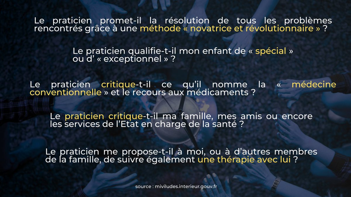 Gendarmerie's tweet image. #LeSaviezVous 💡 5 questions à se poser pour lutter contre les dérives sectaires (source : @Miviludes_Gouv ) ⤵️