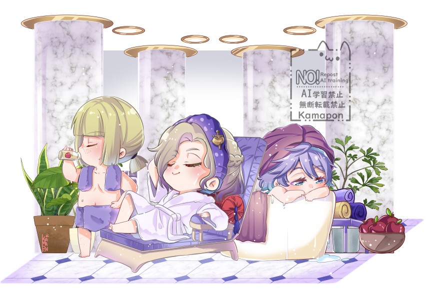 Pomefiore's Day off 🍎👑🏹
#twst #twstファンアート #ツイステ