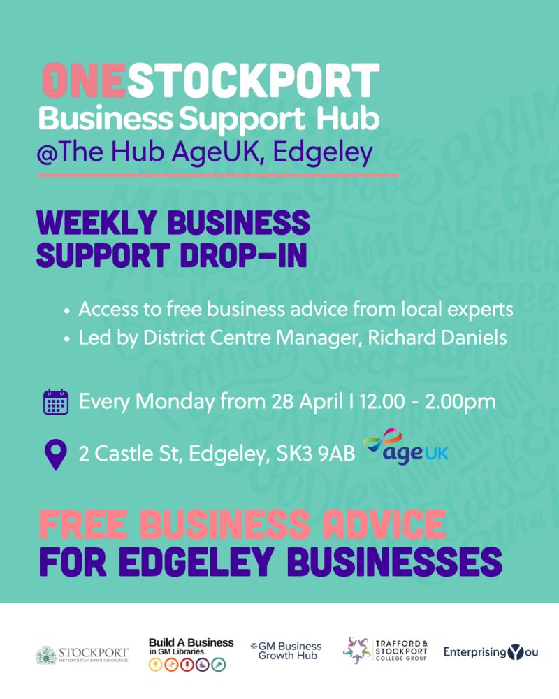 In response to the Greek St Roundabout closure, we’re setting up a weekly Business Support Drop-In — right in the heart of Edgeley – to support those impacted.

Find out more > orlo.uk/0Ldti