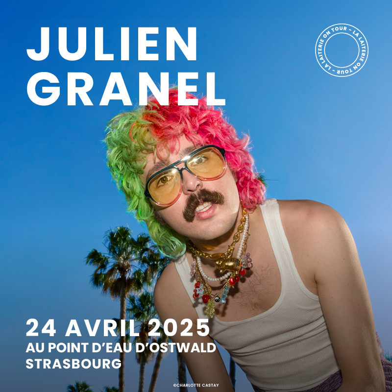 En #concert Ce jeudi 24 Avril 2025 Au Point d'Eau - #Strasbourg #Ostwald
20:00 ouverture des portes
21:00 𝗝𝗨𝗟𝗜𝗘𝗡 𝗚𝗥𝗔𝗡𝗘𝗟
(pas de première partie)
- Pop Solaire Electro Funk Groove -
Infos et billets &gt; bit.ly/4dHWgMB
