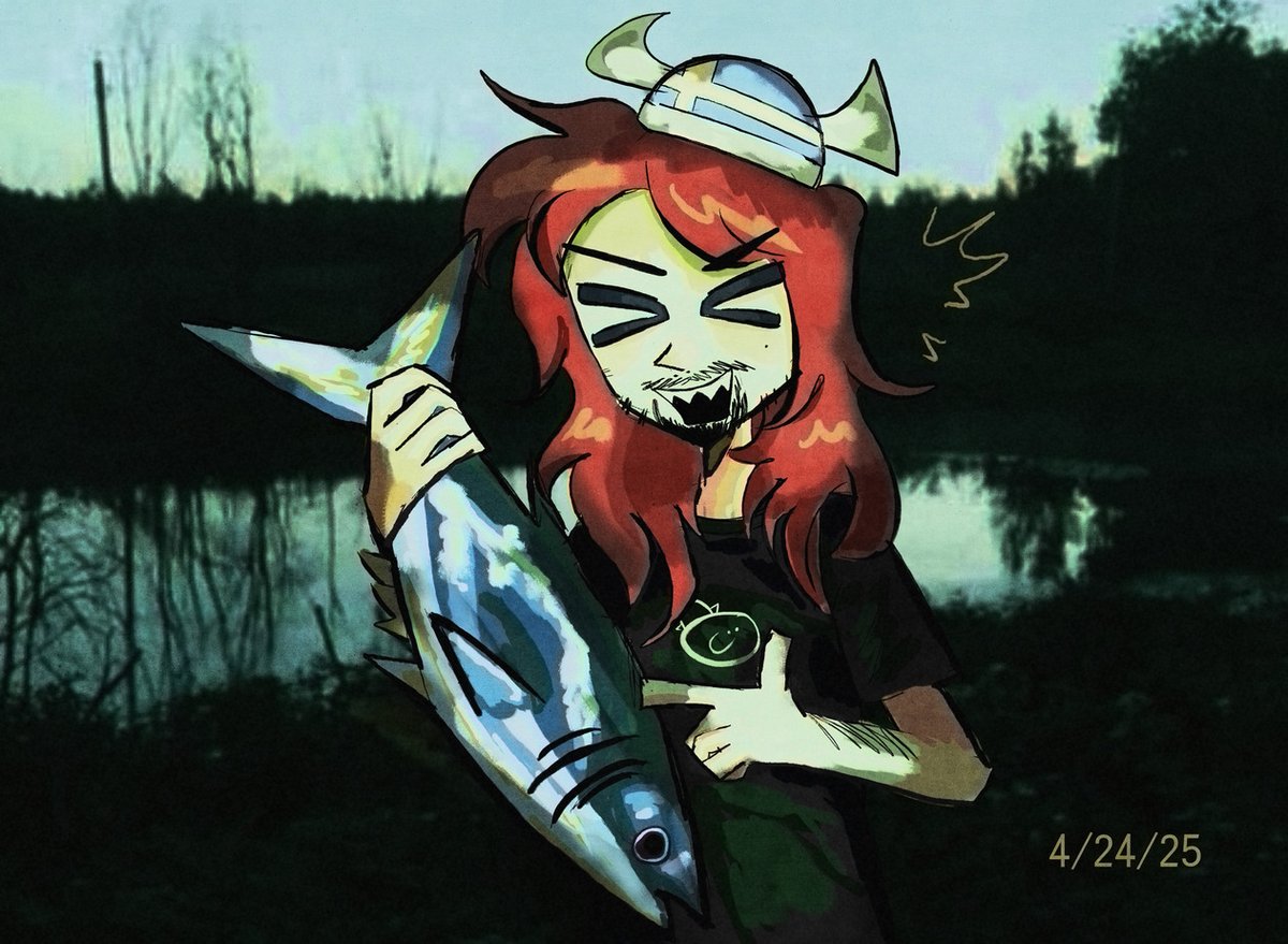 joey catches a fish #vargskelethor