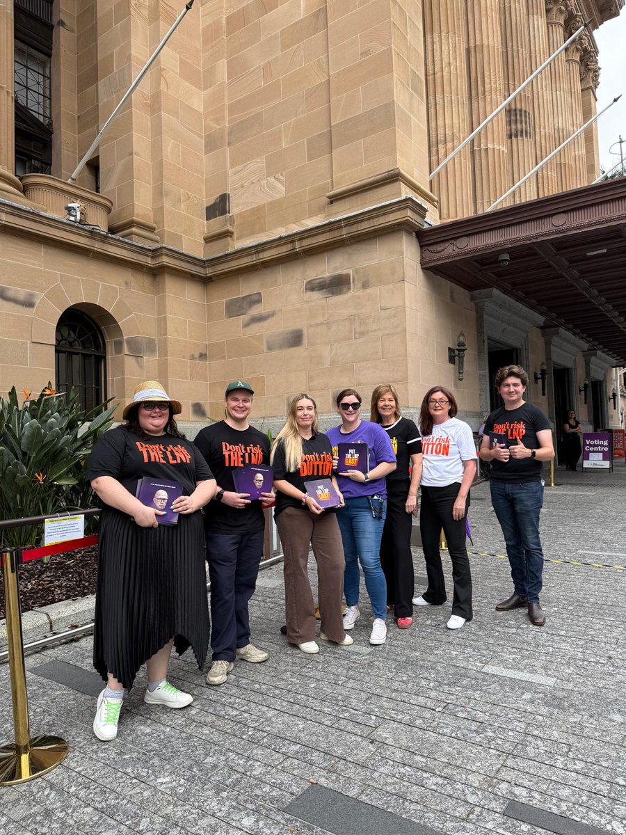 Out at Brisbane Town Hall and the seat of Morton today with some great people #Don'tRiskDutton