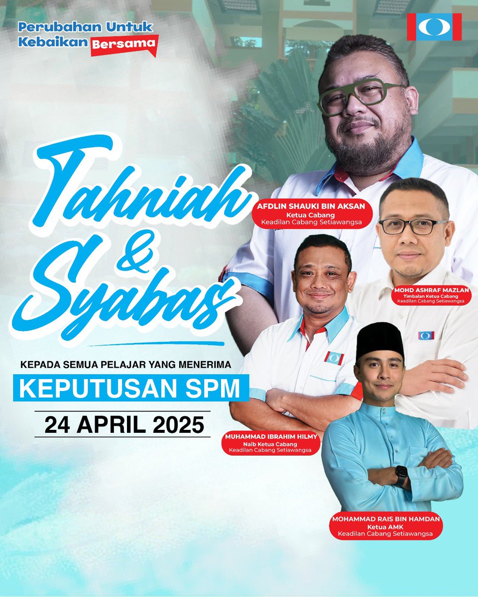 Daripada kami di cabang Setiawangsa kepada semua anak anak yg baru sahaja menerima result SPM, tak kira apa result anda, jika anda ingin berjaya dan menjadi seseorang yg berguna
