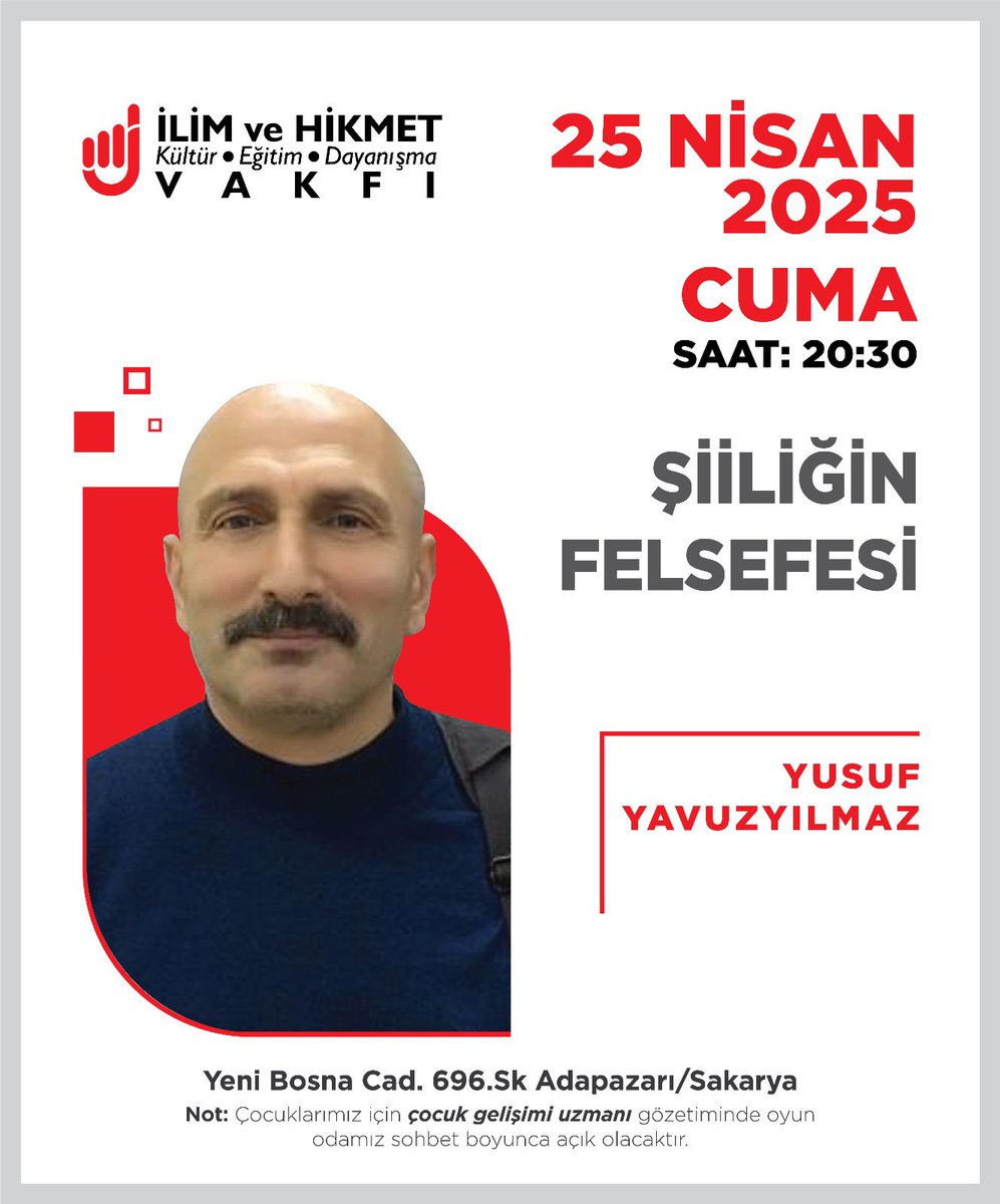 Siyasi, dini ve sosyolojik bir hareket olarak Şiiliğin felsefesi üzerine konuşacağız. Bekleriz.