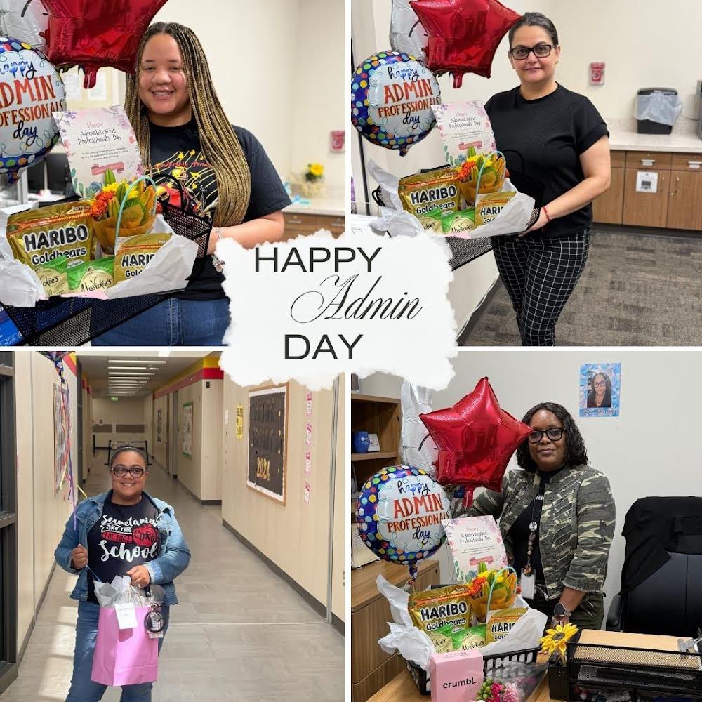 Yesterday was Admin Professionals Day, and even in the middle of STAAR chaos, we couldn’t miss the chance to shout out the heartbeat of our campus—our incredible admin team!

Ms. Taylor, Mrs. Ochoa, Mrs. Newsome &amp; Mrs. Howard: THANK YOU for keeping us running strong! 📎💐✨