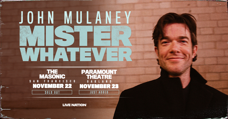 JUST ANNOUNCED: By popular demand, John Mulaney is coming to Paramount Theatre on 11/23! Tickets for 11/22 at the Masonic are sold out, so don't miss out! Tickets go on sale tomorrow, Friday 11/25, at 10am.