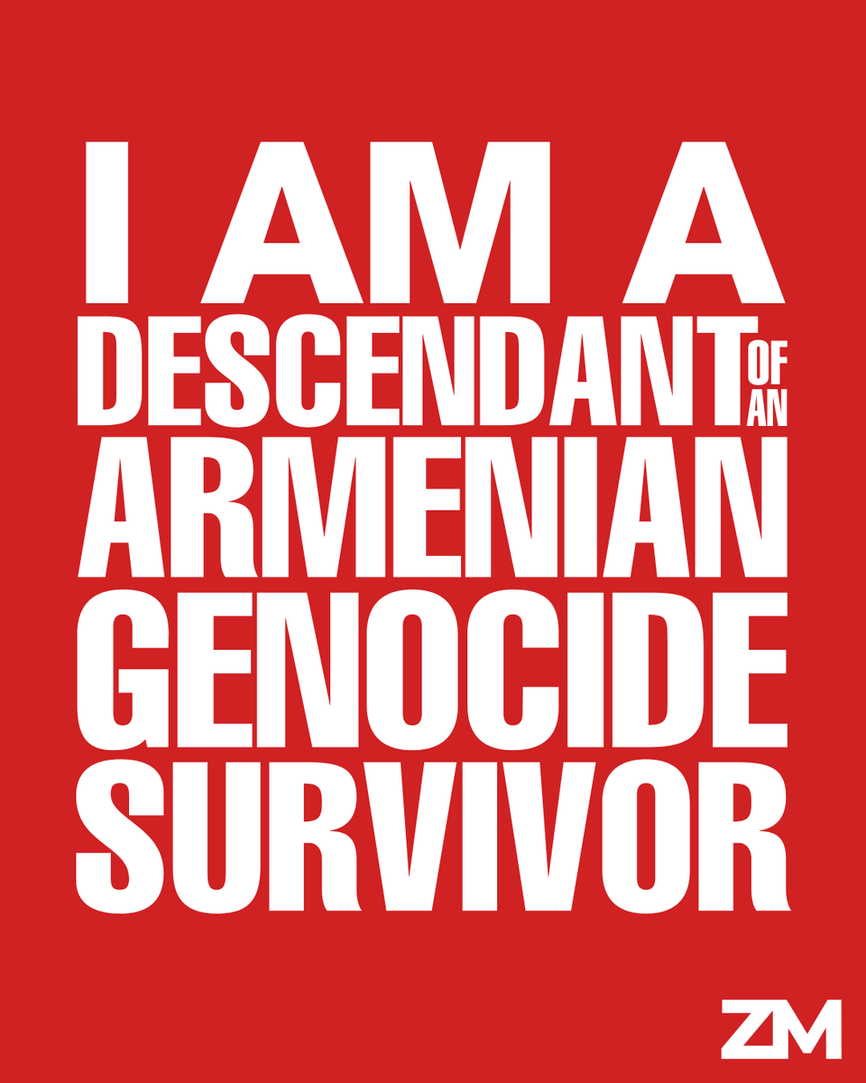 I AM A DESCENDANT OF AN ARMENIAN GENOCIDE SURVIVOR.

#ArmenianGenocide #1915NeverAgain