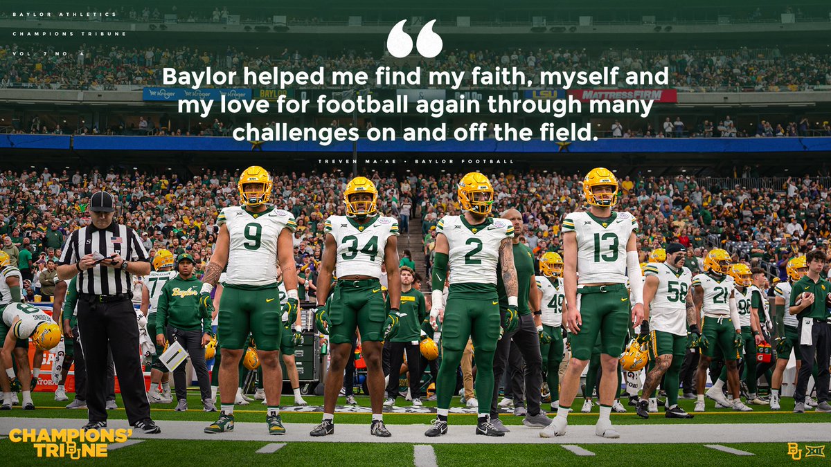 Baylor Athletics (@baylorathletics) on Twitter photo GROWING AS MAN OF GOD
✍️ A Champions' TriBUne penned by <a href="/TrevenMaae/">Treven Ma'ae</a>: baylorbea.rs/4cRqLAY
#SicEm | <a href="/BUFootball/">Baylor Football</a> GROWING AS MAN OF GOD
✍️ A Champions' TriBUne penned by <a href="/TrevenMaae/">Treven Ma'ae</a>: baylorbea.rs/4cRqLAY
#SicEm | <a href="/BUFootball/">Baylor Football</a>