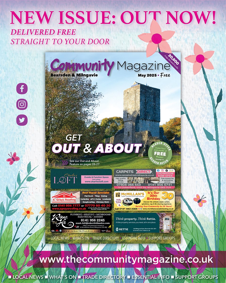 The May issue of your favourite local community magazine is currently out being delivered 😀😍 But if you can't wait then check out our new e-edition here: tinyurl.com/mvuzvm6h