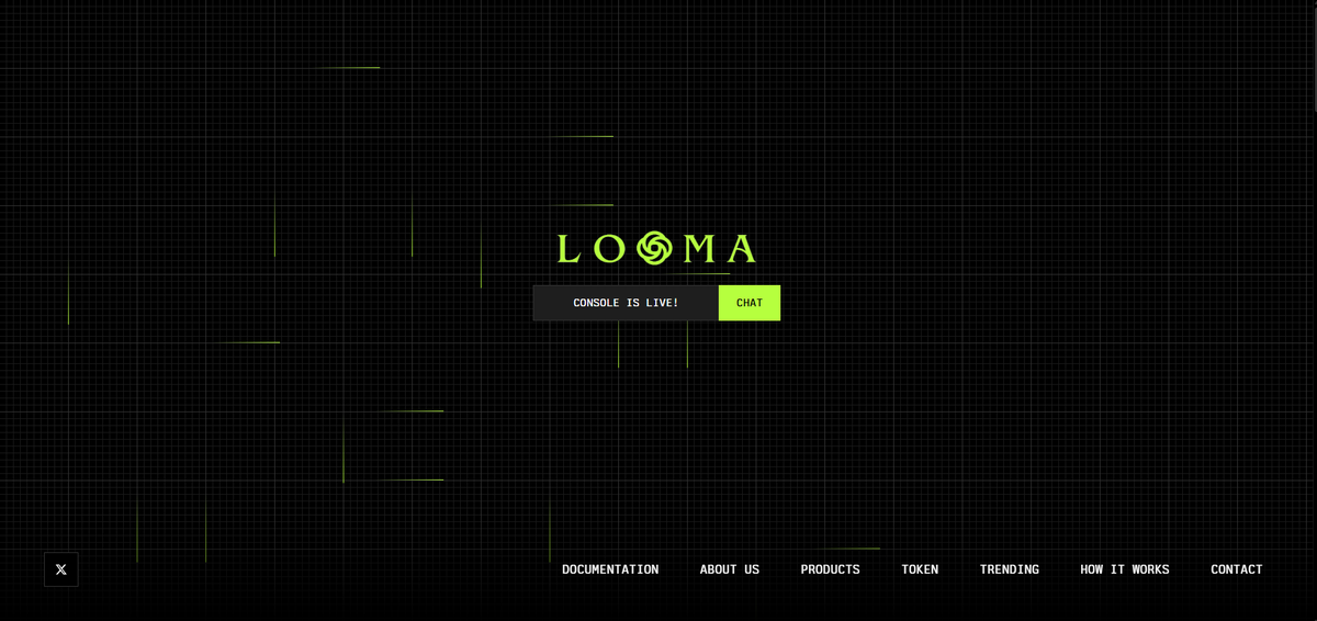 LoomaTech's tweet photo. Most security tools give you reports.
Numbers. Scores. Labels.

Looma gives you a conversation.

You don’t need to learn the system. You just ask.
“How risky is this token?”
“What’s the wallet history here?”
“Is this Twitter account part of a bot network?”

Looma listens — and responds like an analyst would. Direct, explainable, human. But powered by AI models trained on real crypto-native logic, not generic LLM fluff.

• LoomaChat → Talk to Looma like you would to a person. Check wallets, scan tokens, analyze accounts — all through natural conversation.
• LoomaAdvisor → Solana wallet intel that goes deeper than surface-level scores. Behavior analysis, risk mapping, exposure breakdowns.
• LoomaTweet → Social fingerprinting for Twitter. Detect rebrands, engagement patterns, sentiment shifts, manipulation signals.

It’s not a dashboard. It’s not a scan. It’s Looma.

Visit https://t.co/lxErRdjS2S — we’re almost there.