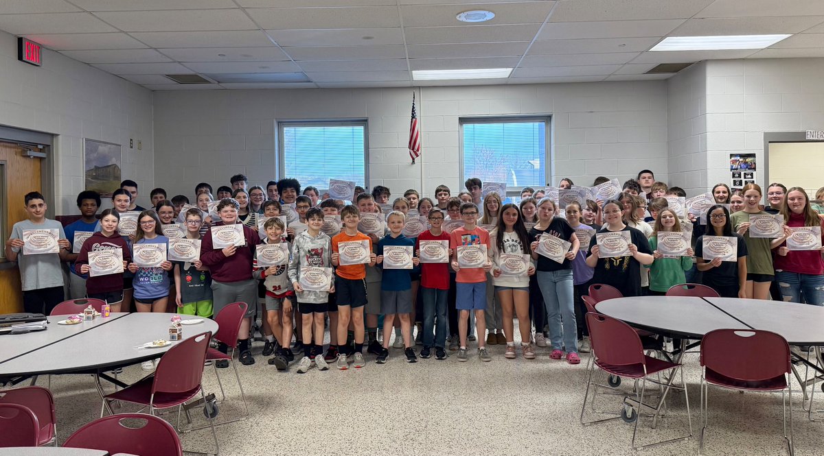 GenoaSchools's tweet photo. This morning at GMS, we celebrated our second Improvement Roll Breakfast of the year!

This special event honors students who have shown positive growth in their grades from the 2nd to the 3rd quarter. We are incredibly proud of their continuous efforts and determination! https://t.co/yFkueXr6vz