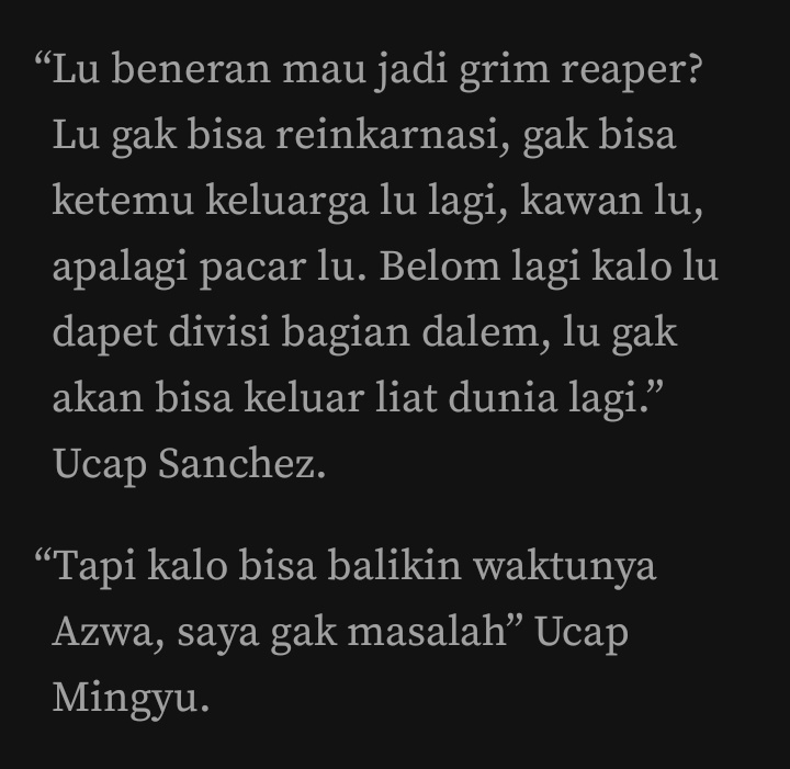 sweetmeisa's tweet photo. —What if gyuwa 1.0 #secretime
Penjemputan jiwa Mingyu
Mingyu ft tiredz line as malaikat maut few tweets au. https://t.co/o3pCdPeGHG