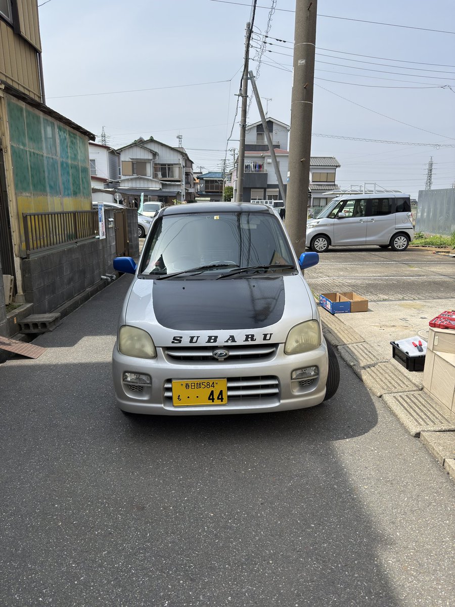 CLA180_TeTo's tweet photo. 可哀想な姿になってしまった…。
中々だるかったからもう元に戻すのすらしない可能性出てきた😭
 #プレオRA1  #スバル  #プレオ乗りと繋がりたい  #車好きな人と繋がりたい https://t.co/cPsS41JEp3