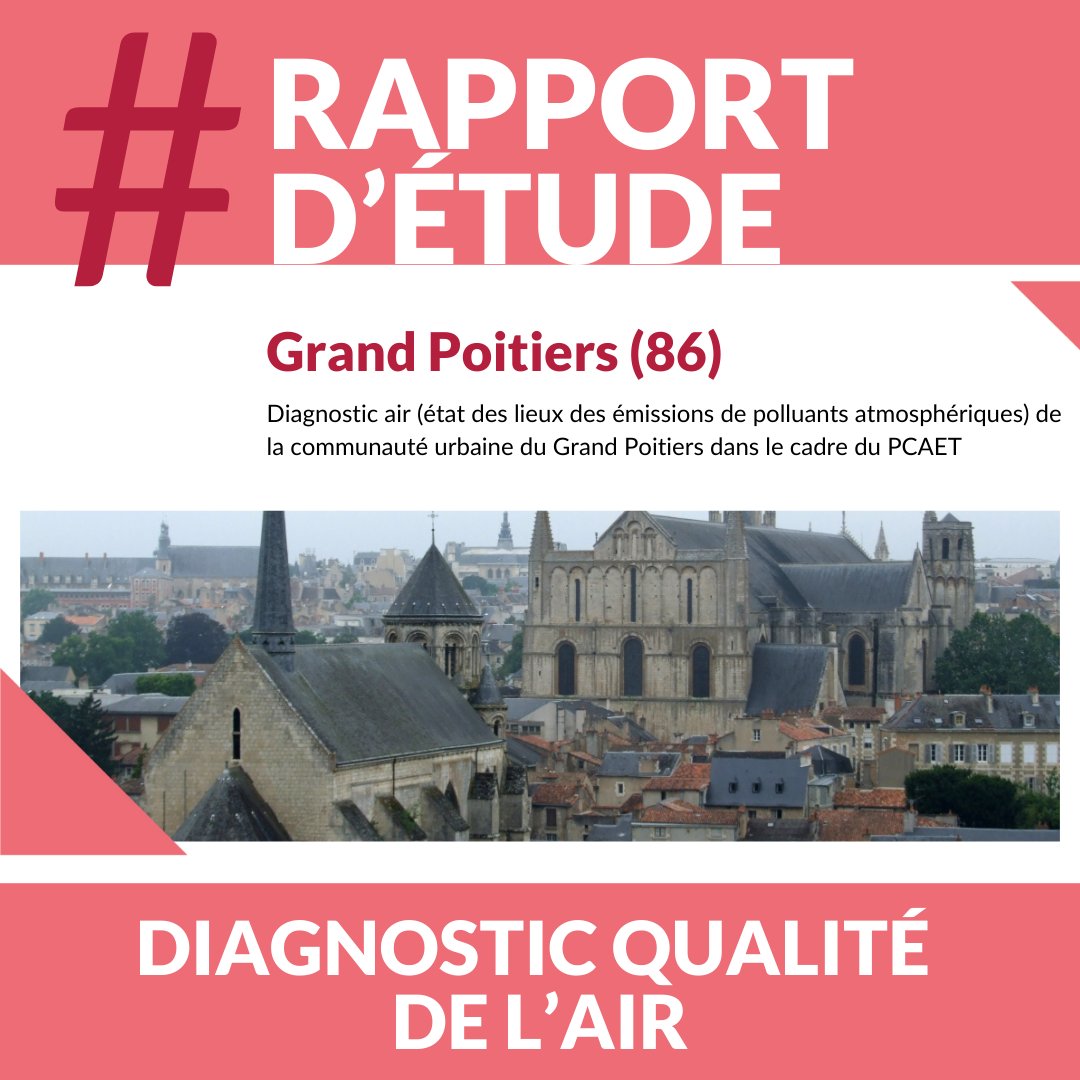 📢Publication du diagnostic de la qualité de l’air pour le PCAET de Grand Poitiers.​
📄 Rapport complet et synthèse  ici👉atmo-nouvelleaquitaine.org/publications/d…