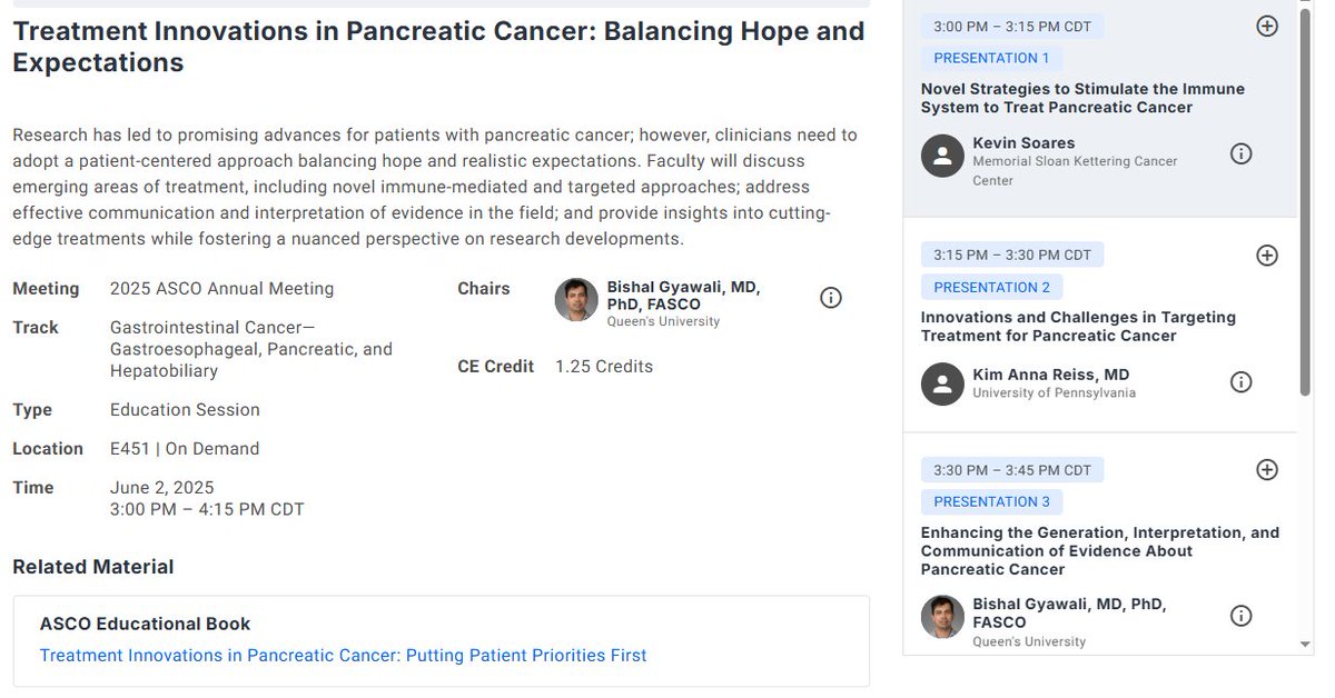 If you're building your #ASCO25 schedule, don't forget to include our session into your planner. See you there!