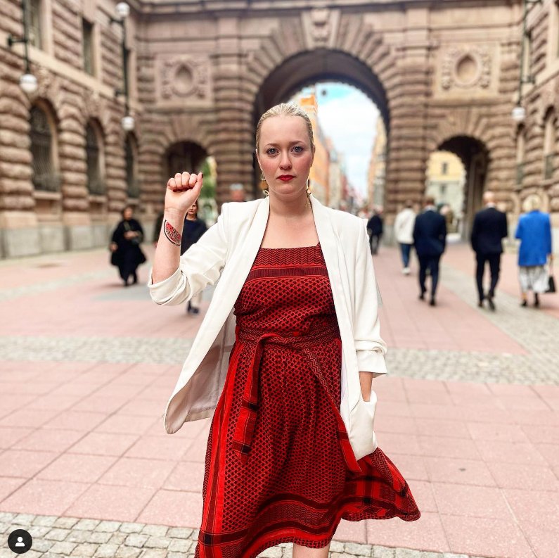I recently got to know Swedish politician Rebecka Forsberg from the Green Youth <a href="/GronUngdom/">Grön Ungdom</a>.

Her very first words, knowing I'm German: "Don't worry, we're not fucked up on Palestine like the German Greens!"