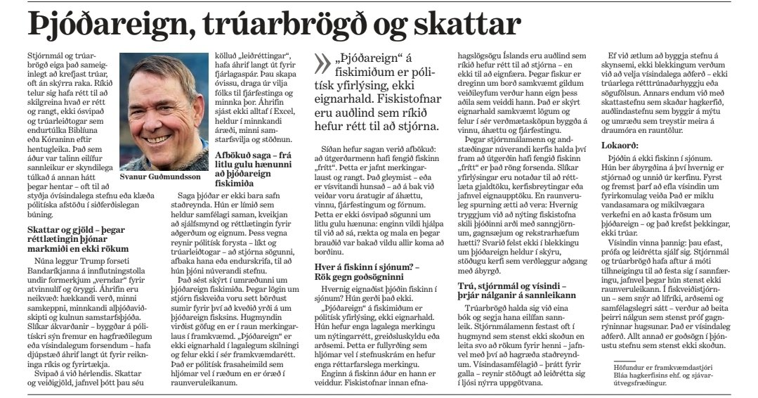 Grein mín í Morgunblaðinu í dag. 
Gleðilegt sumar!!!