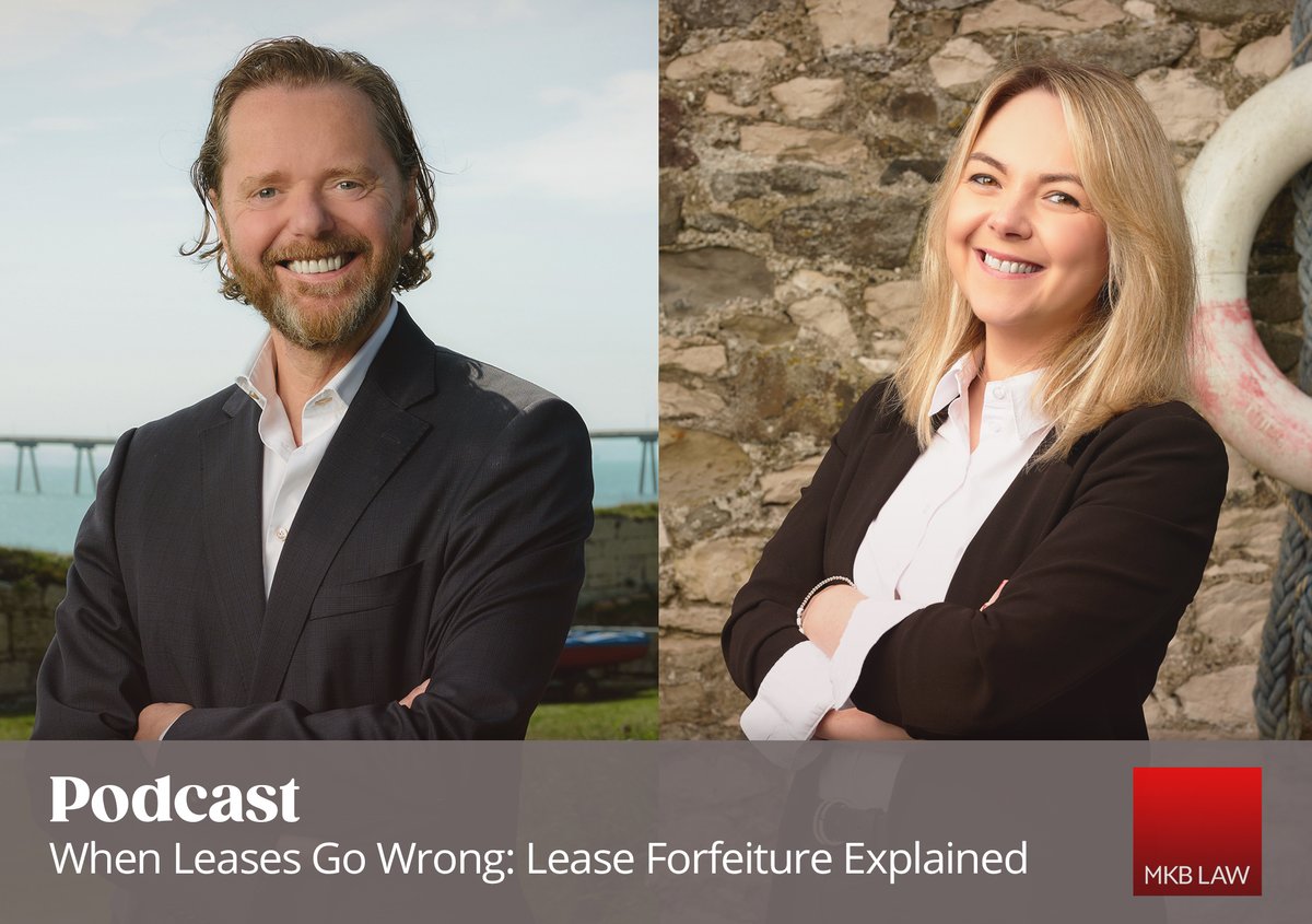 🎙️ In this episode, Bernie McCloskey (Dispute Resolution) and Gordon McElroy (Corporate) explore the legal options available to landlords seeking to forfeit a lease.

Gordon typically advises clients during the “good times” - when they are letting property and generating an