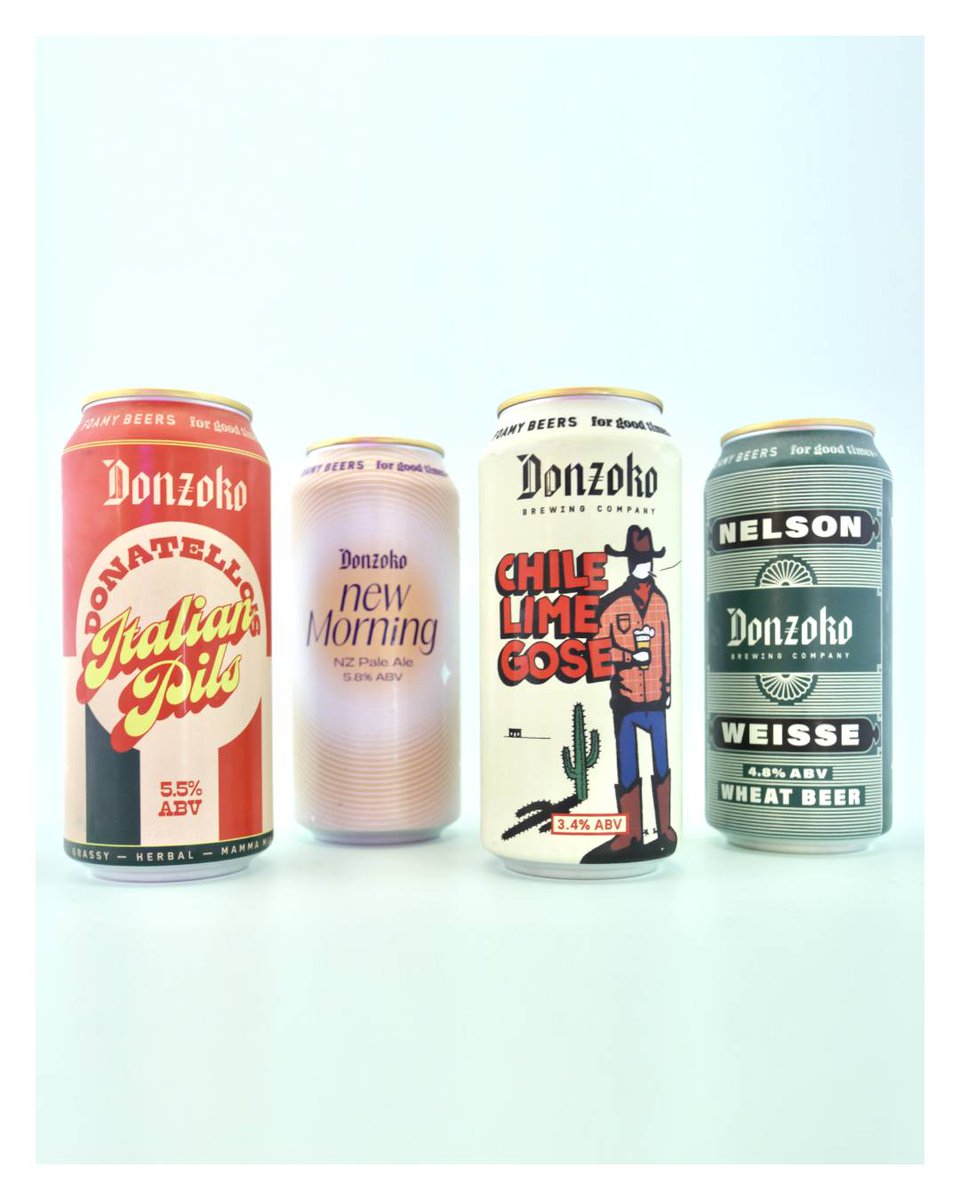 A plethora of traditional styles have received modern twists from the Don! 

A fresh Italian Pils, New Zealand Pale Ale, chili &amp; lime Gose, and nelson hopped Weissbier demonstrate Donzoko's incredible brewing range. Yum all around! 

shop.ghostwhalelondon.com