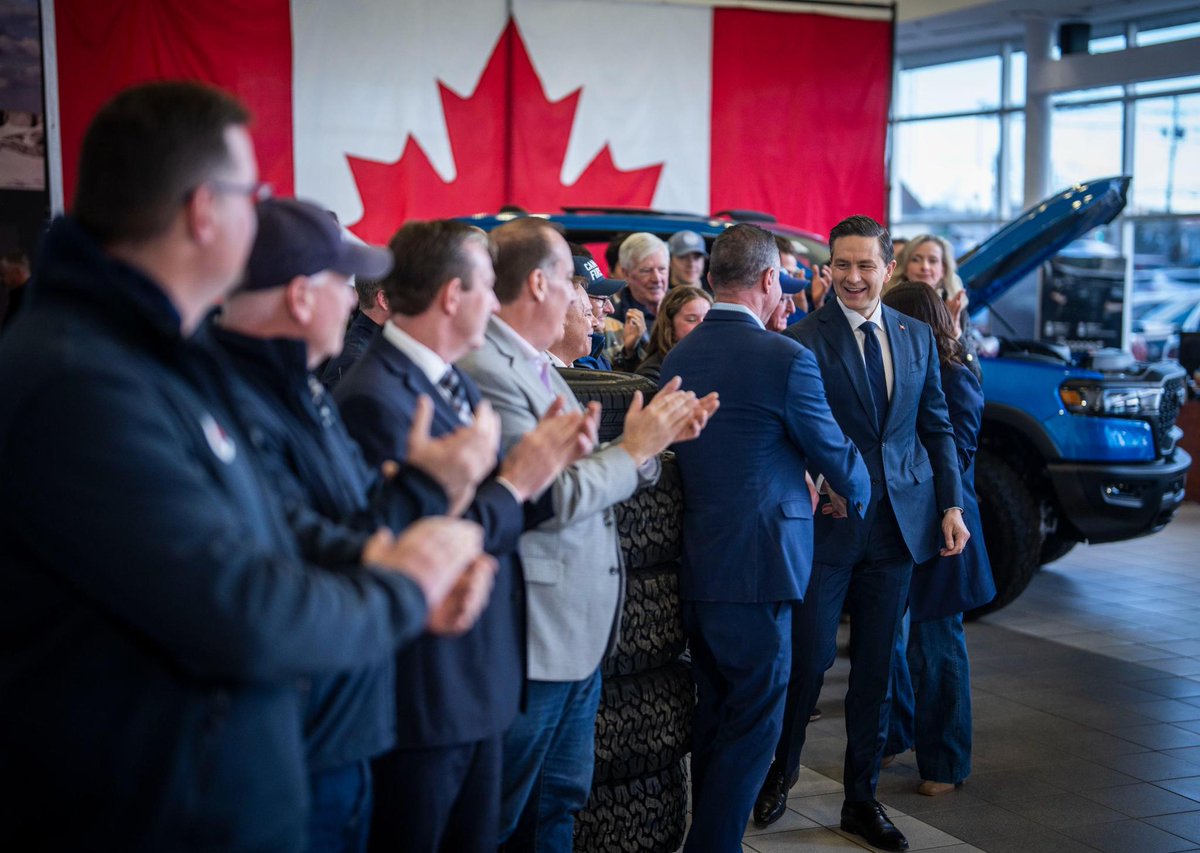 PierrePoilievre's tweet image. If the Liberals win a 4th term, Mark Carney will slap a $20,000 tax on gas and diesel powered vehicles next year. Reckless.
A new Conservative government will scrap the Liberal Car(ney) tax to bring home affordable cars and trucks for families.
Vote for Change on April 28.…