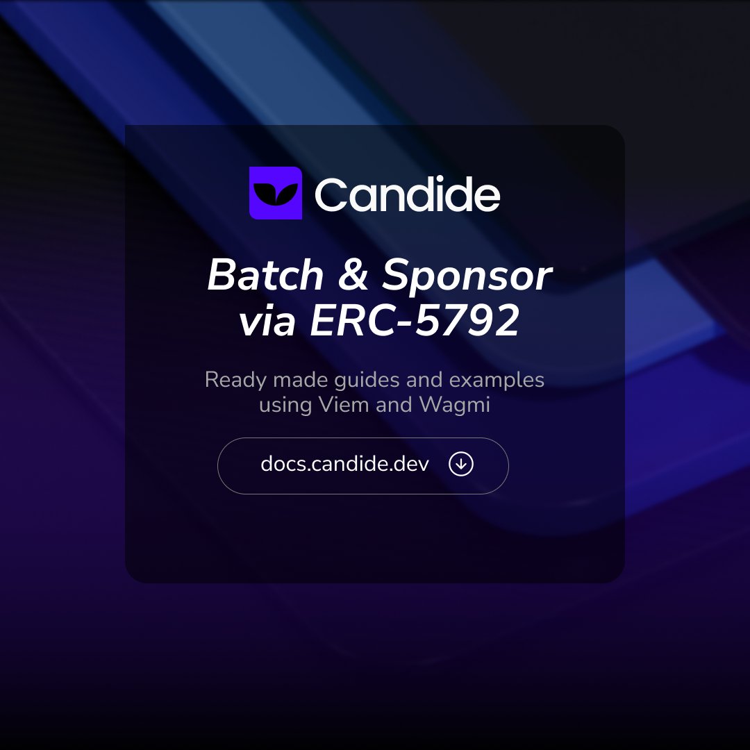 <a href="/wevm_dev/">wevm</a> EIP-5792 guides and demo using the latest viem release 

docs.candide.dev/instagas/batch…