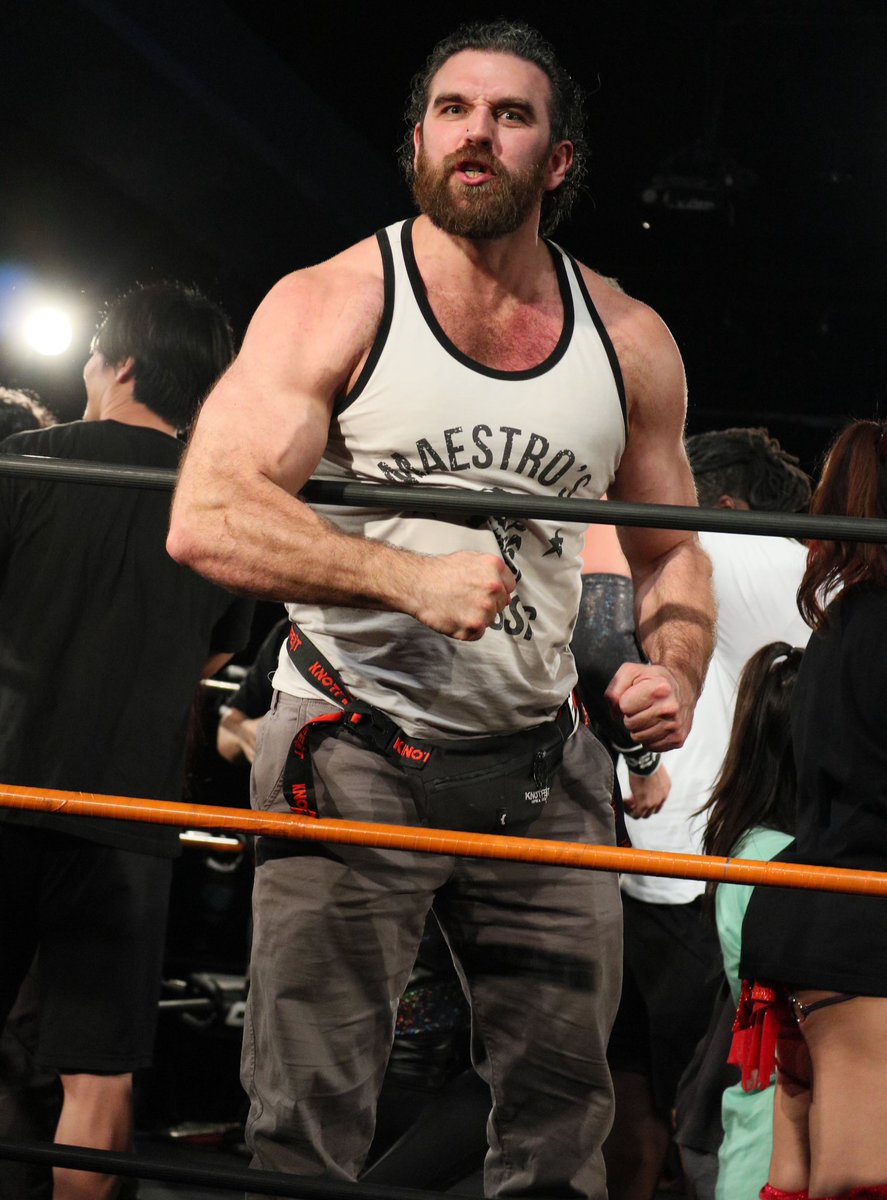 nori_co's tweet image. 怪我で休場中のジェイク・サムシング選手もリングでアピールしてくれました☺️✨

#WatchDPW
#JakeSomething

2025.4.24