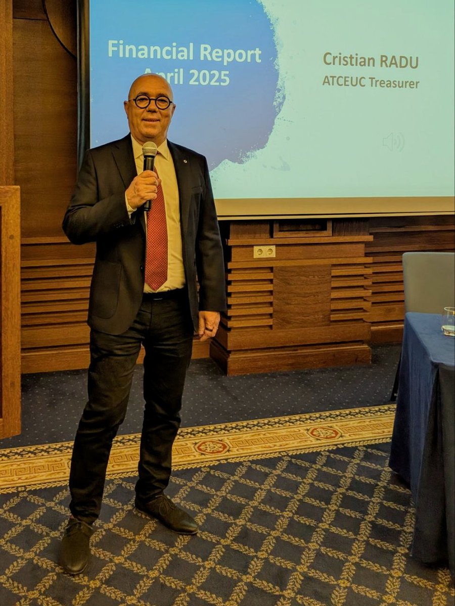 📊 At the 64th ATCEUC Committee Meeting in Sofia, Treasurer Cristian Radu (ATSR) presented a clear and comprehensive financial report. 👏 Kudos to him and the Audit Board for their diligent work and transparency!