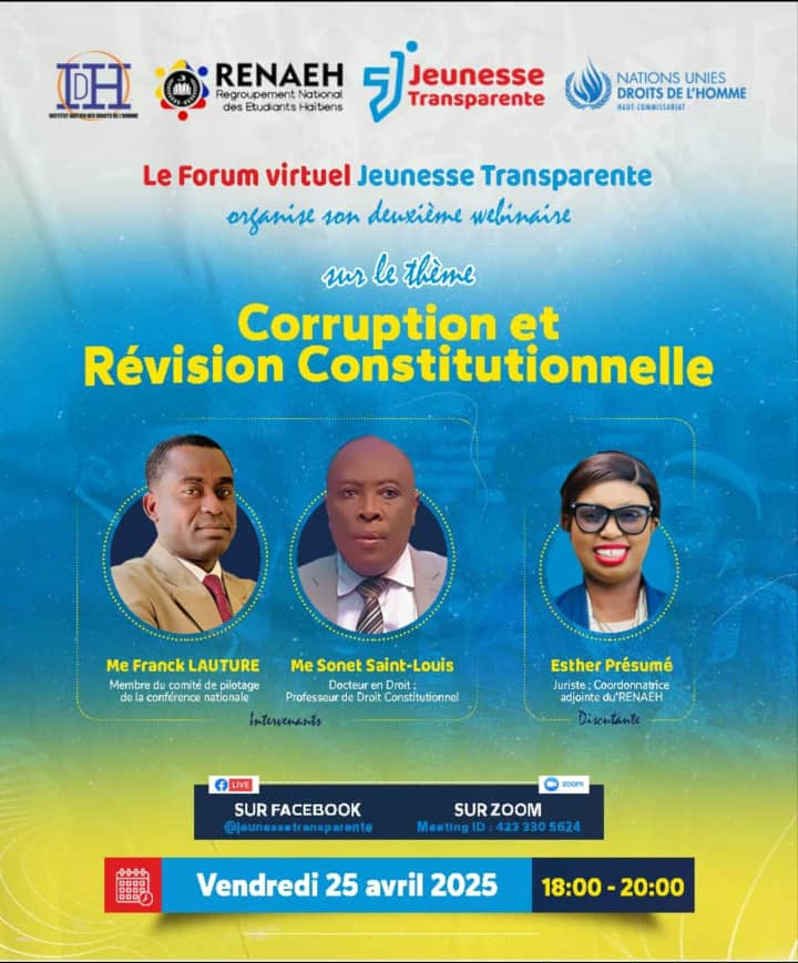 JeunesseTransp's tweet photo. Vous êtes tous invités ce vendredi 25 avril 2025 pour la deuxième webinaire du Forum Virtuel @JeunesseTransp ! Notez l'heure : 6H PM, sur la plateforme zoom!
Utisez le lien suivant pour vous connecter:
https://t.co/CN1UQCEO2r
ou l'ID suivant : 423 330 5624 https://t.co/PSV6Ay4jIk