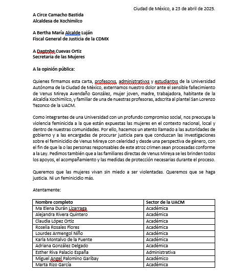 mary_duran1's tweet photo. A la opinión pública #JusticiaParaVenusMireya @FiscaliaCDMX @CamachoCirce @Daptnhe https://t.co/A7cw67X1zi