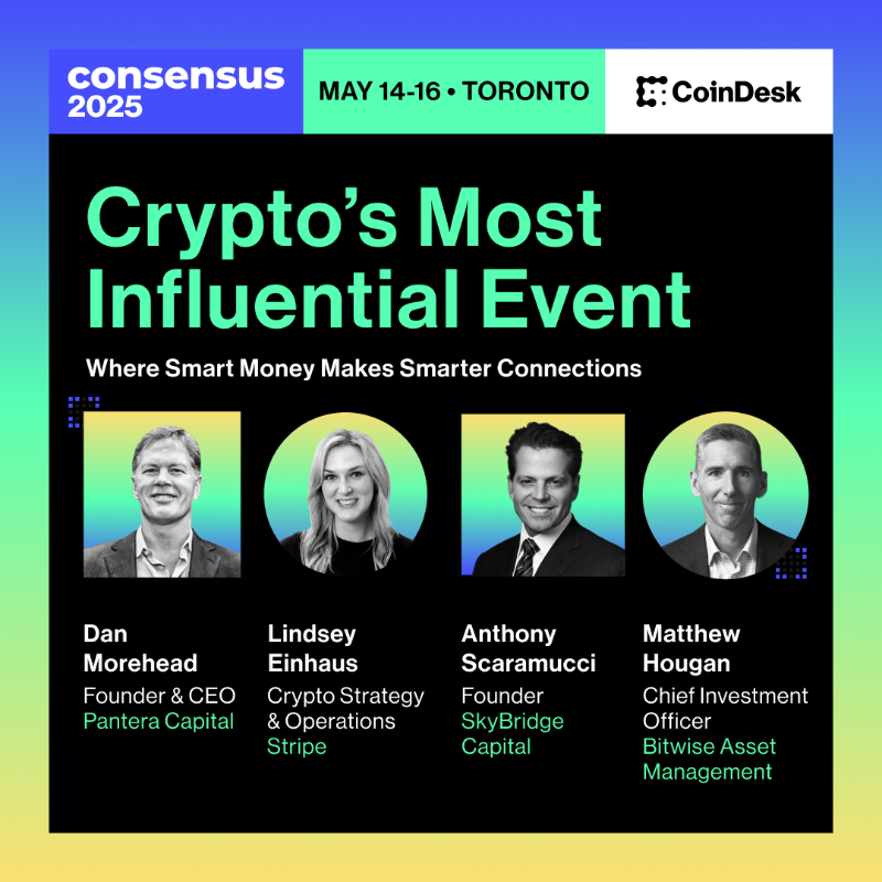 CoinDesk's tweet photo. Join the world’s most forward-thinking leaders at @Consensus2025, where traditional finance meets blockchain innovation.

Go beyond hype and dive into insightful panels, challenge ideas, and forge powerful connections with visionaries building what’s next.