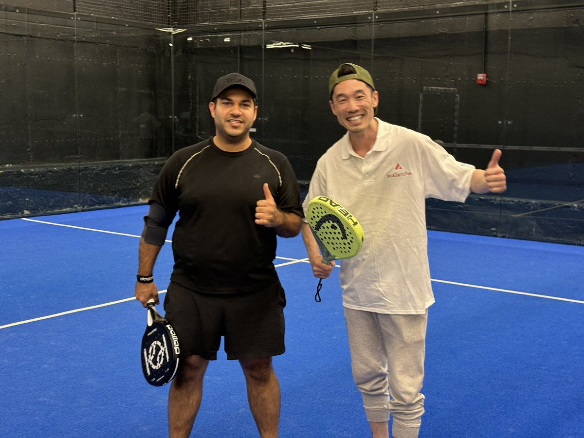 Aaron (@0xnevin) on Twitter photo Huge thank you to <a href="/avax/">Avalanche🔺</a> for sponsoring the New York Crypto Padel League! Best way to start my morning! Huge thank you to <a href="/avax/">Avalanche🔺</a> for sponsoring the New York Crypto Padel League! Best way to start my morning!