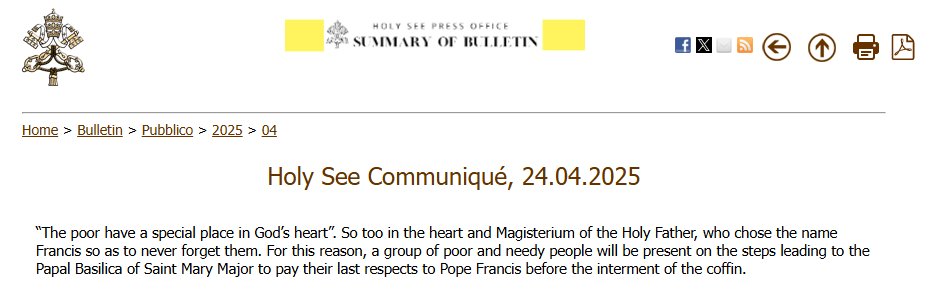 It would be far more meaningful &amp; in line with #PopeFrancis "heart and Magisterium" - &amp; his understanding of dignity - if people close to his heart were to be seated at the very front of St Peter's Square during the funeral mass, in front of heads of State &amp; other 'dignitaries'.