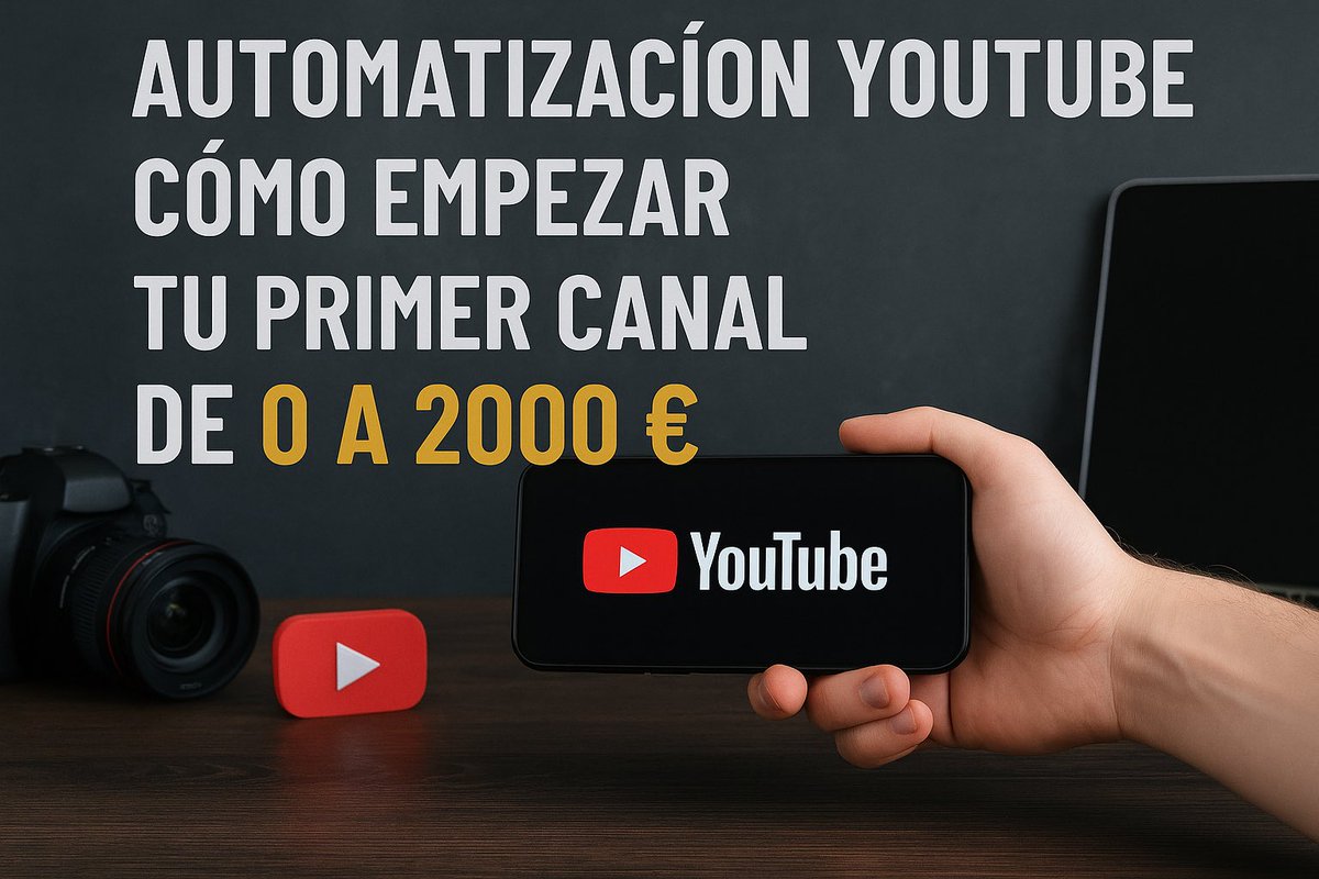 He creado la GUIA DEFINITIVA para todos los que querais iniciar en Youtube.

✅La estrategia + las IA para lograr que tu canal pase de 0 a 2000€.

📈Esto lo apliqué en mi primer canal y logré monetizarlo y ganar un buen dinero!

Para obtenerlo:
-Da RT
-Sigueme

Y te mando por DM