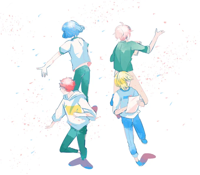 #100日ラビッツ day97 一心同体 笑い合って