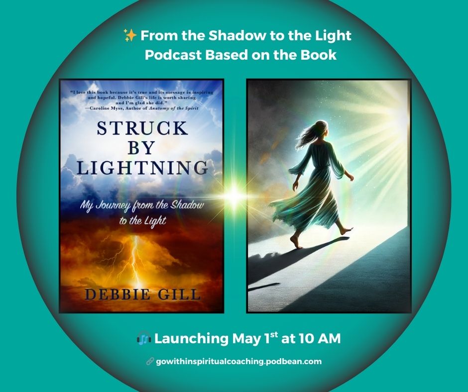 thedebbiegill's tweet image. 🎉 It’s official!
🎙️ From the Shadow to the Light podcast launches May 1 @ 10 AM!
📖 Based on my book Struck by Lightning—each episode is a chapter of healing & transformation.
🎧 Listen: gowithinspiritualcoaching.podbean.com
📚 Book: amzn.to/3KrhimO