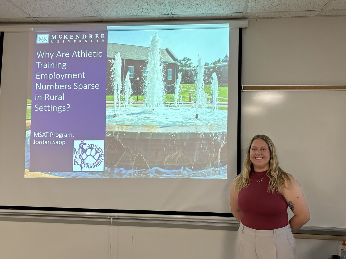 First AEC presentation of the day for our MSAT students. Way to go Jordan!!