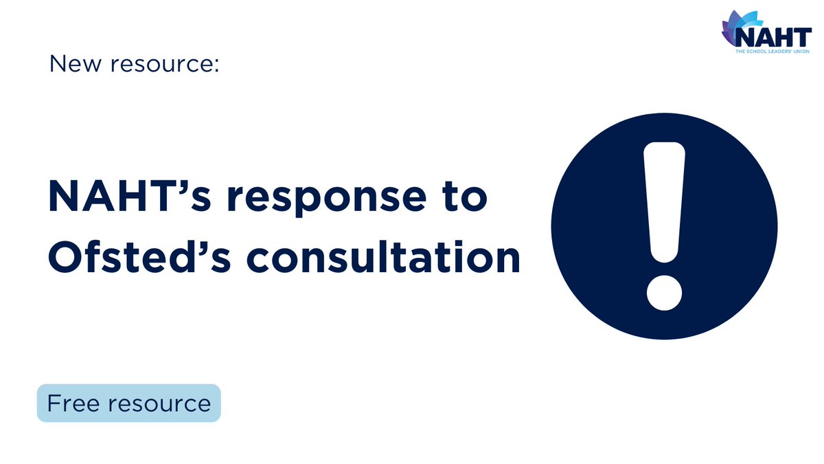 Responding to Ofsted's consultation, we cover school leaders’ opposition to the: 

👉 proposed grading scale
👉 increase in graded judgements
👉 simplistic nature of traffic light indicators
👉 grade descriptors' inadequacy in articulating the difference between judgements.

Read