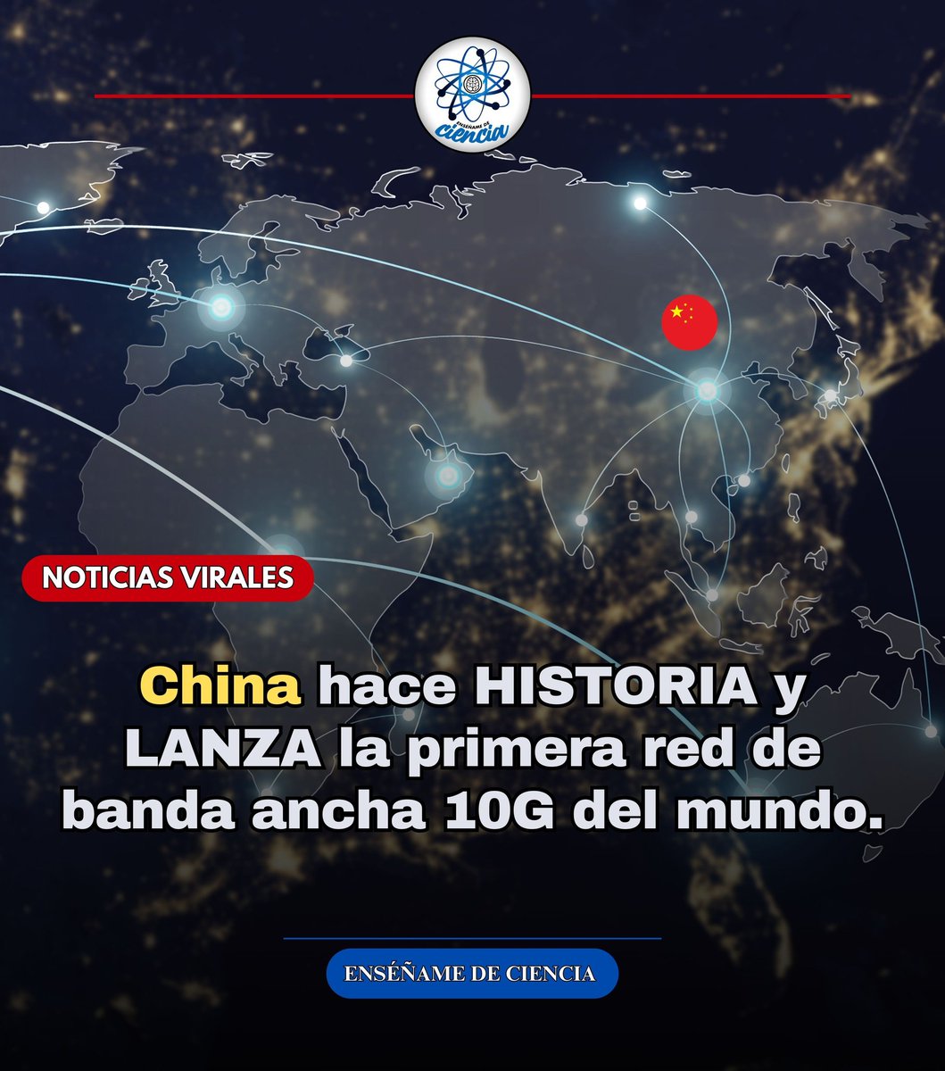 Estas velocidades permiten descargar una película en 4K de 20 GB en menos de 20 segundos, una mejora significativa respecto a los 7-10 minutos que tomaría con una conexión de 1 Gbps.

#China