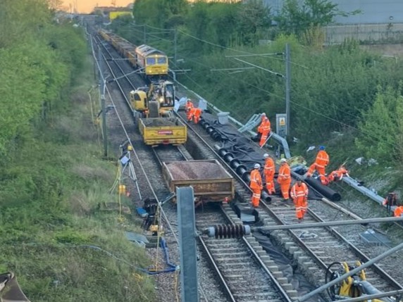 NetworkRailAng's tweet photo. Our Anglia #EasterWorks were delivered successfully. Here are some images of work we completed.

- Chelmsford: removal of Brickhouse crossover and installing new straight track

- Barnwell Jct: Better drainage installed

- Tamping at Marks Tey following up previous track work https://t.co/g3cLrCX9Uj
