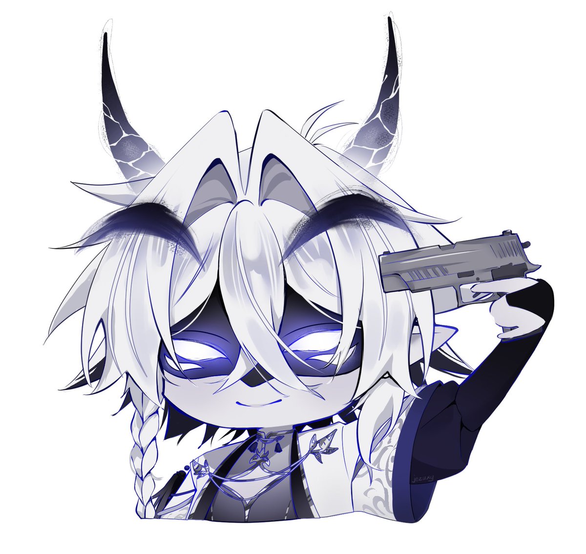 Jezuxy's tweet image. #NewProfilePic  with my sona 💜🖤